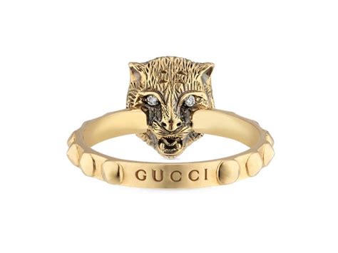 anello gucci con ghepardo|Anelli da donna di Gucci .